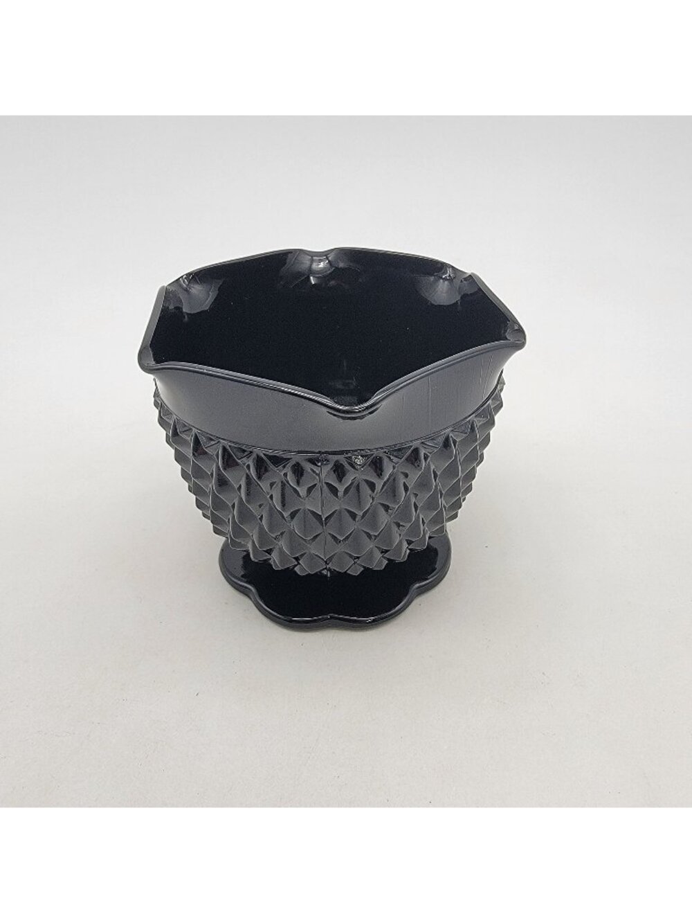 Vintage Tiara By Indiana Glass Black Diamond Point Candle Holder